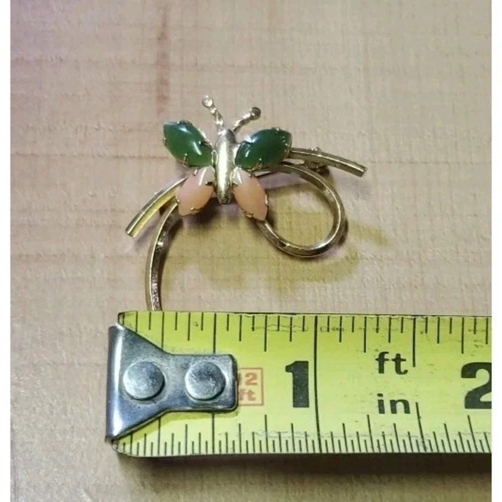 Vintage 14k Gold Filled Butterfly Brooch Pin‎